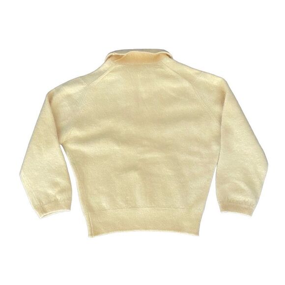 ANGELON by DARLENE Cowl Neck Wool Angora Yellow Pullover Sweater 36 Vintage - Picture 2 of 5